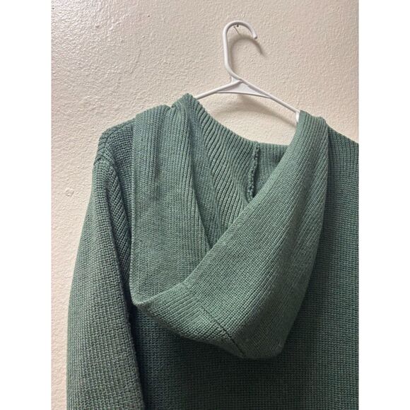 Free People Beach FP Claudia Sweater Midi Dress Hoodie Knit Fall Sage Green XS/S - Picture 5 of 5